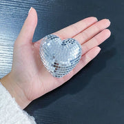 Heart-Shaped Disco Mirror Ball Decorations