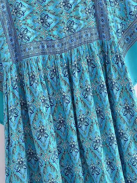 Mahleah's Boho Cotton Mini Dress Long Top