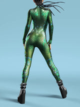 Snake Zentai Suit Women's Jumpsuit Festival Bodysuit Halloween Costume Rave Outfit Cosplay