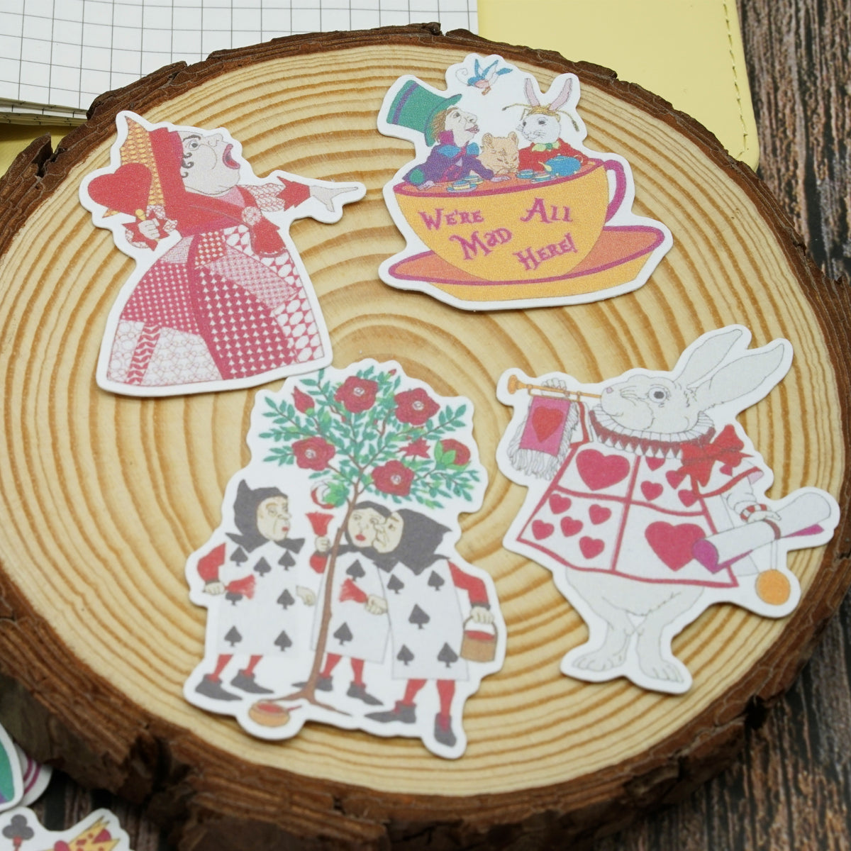 Vintage Alice In Wonderland Theme Scrapbooking Stickers