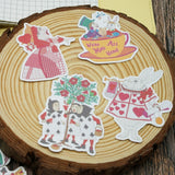 Vintage Alice In Wonderland Theme Scrapbooking Stickers