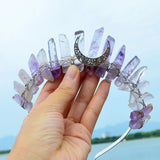 Goddess Crowns Raw Crystal Quartz Tiara Headbands