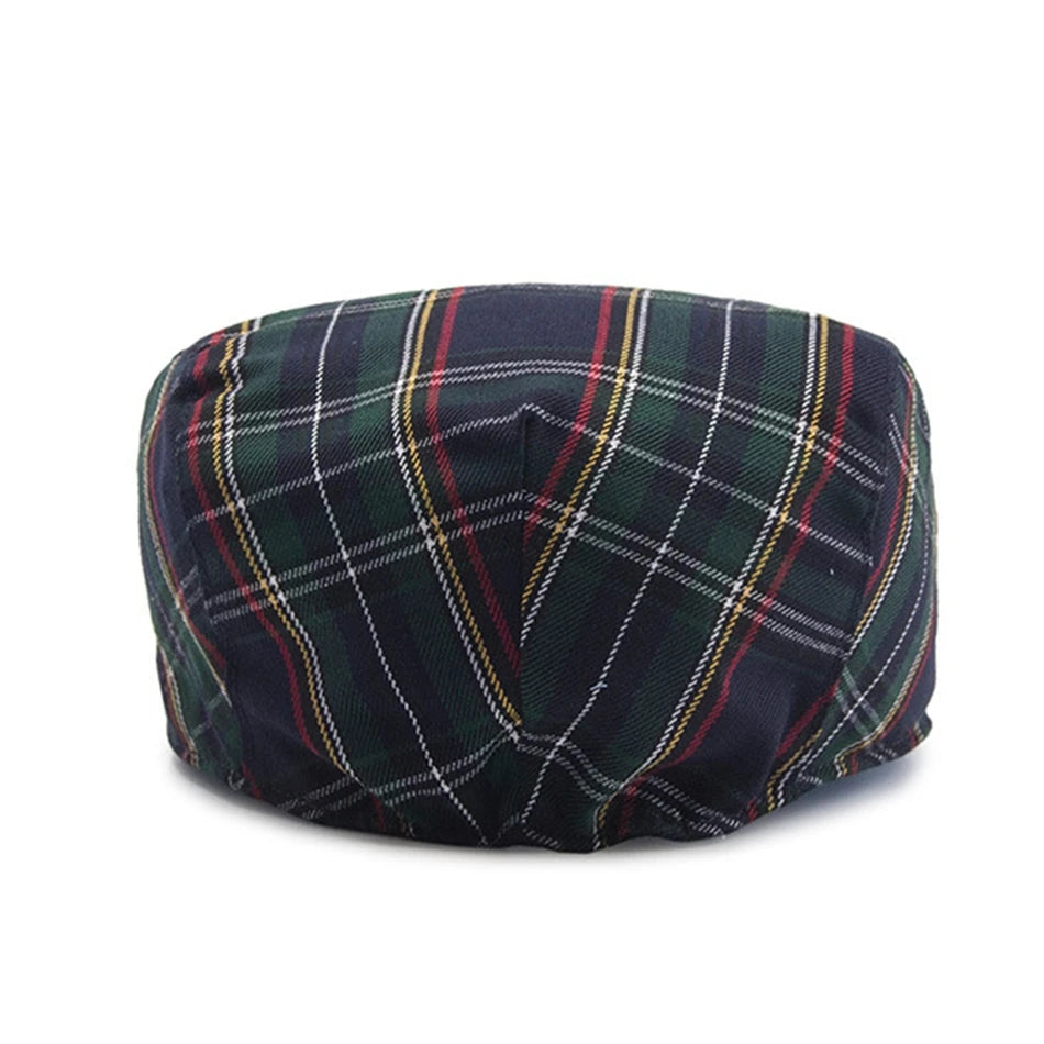 Plaid Flat Caps Casual Cotton Vintage Hats