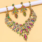 Falling Leaves Statement Necklace Earrings Sets