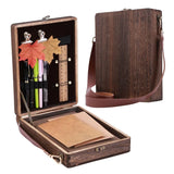 Wandering Writers Artists Wooden Messenger Box Bag Organiser