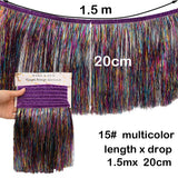 1.5m Gorgeous Fringe Tassel Banner Party Foil Garlands Wall Ceiling Decoration
