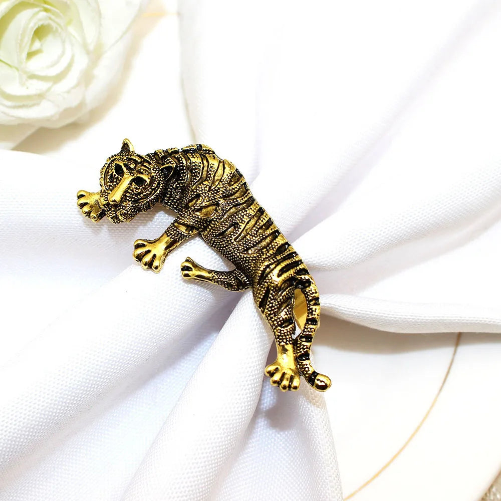 12PCS Leopard or Tiger Napkin Rings Table Decoration