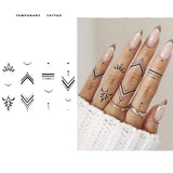 Henna Finger (7) Temporary Tattoos