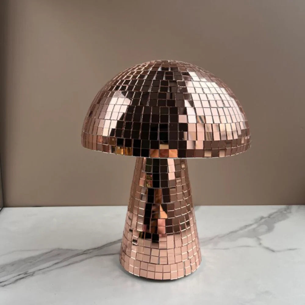 Retro Disco Mushroom Shape Mirror Ball Home Decorations