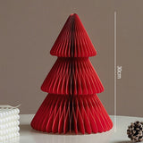 Christmas Paper Honeycomb Decorations Ball Folding Christmas Tree Table 3D Ornaments