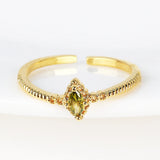 Sweet and Dainty Colourful Zircon Rings Gift Idea