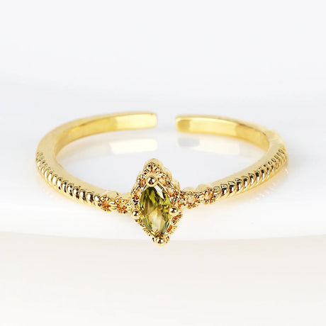 Sweet and Dainty Colourful Zircon Rings Gift Idea