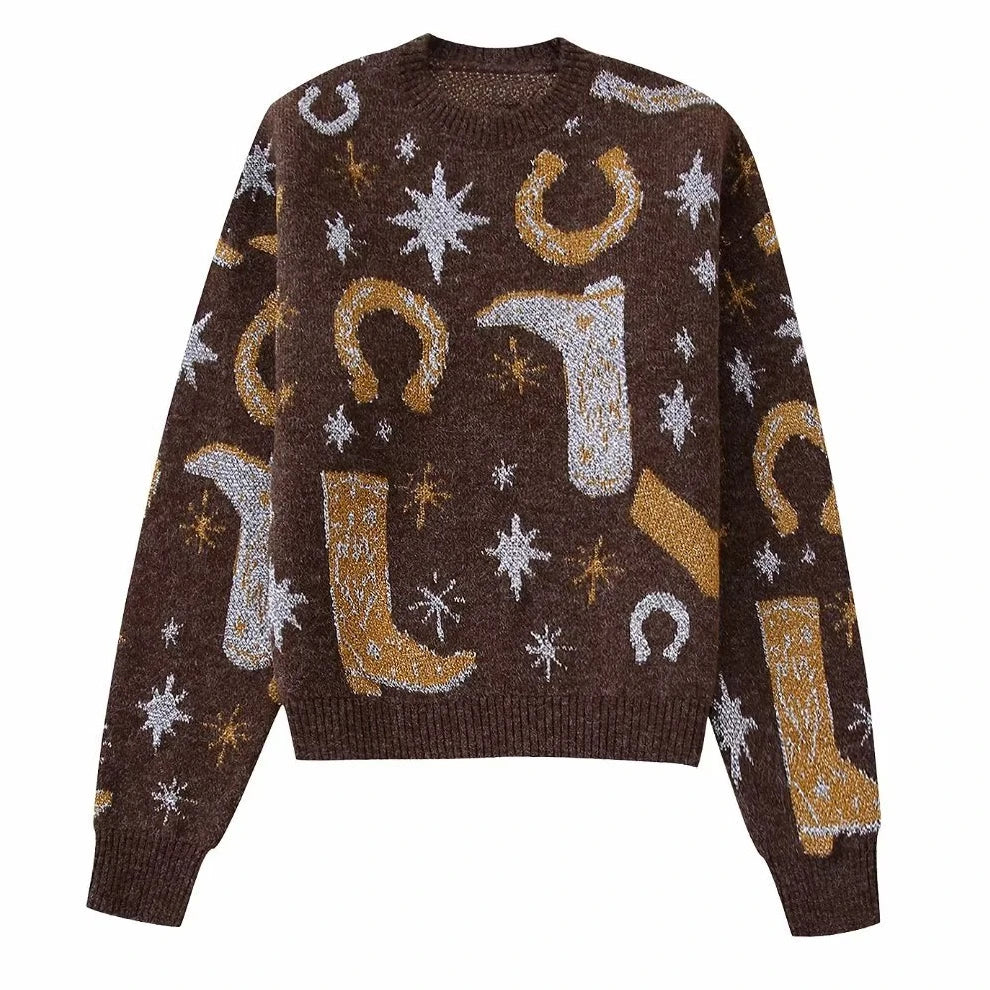 Boot Scooting Babe Knit Sweater Jumper