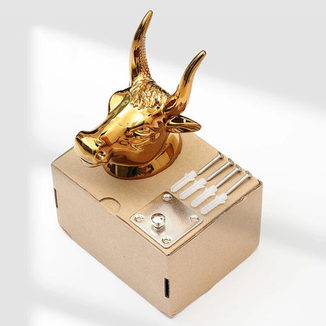 Gilded Guitar Hook Ox Head Hanging Storage Ukulele Stringed Musical Instrument Display Hook