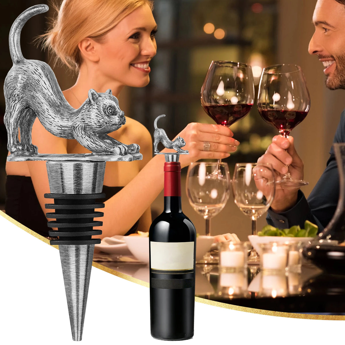 The Library Cat Wine Stopper