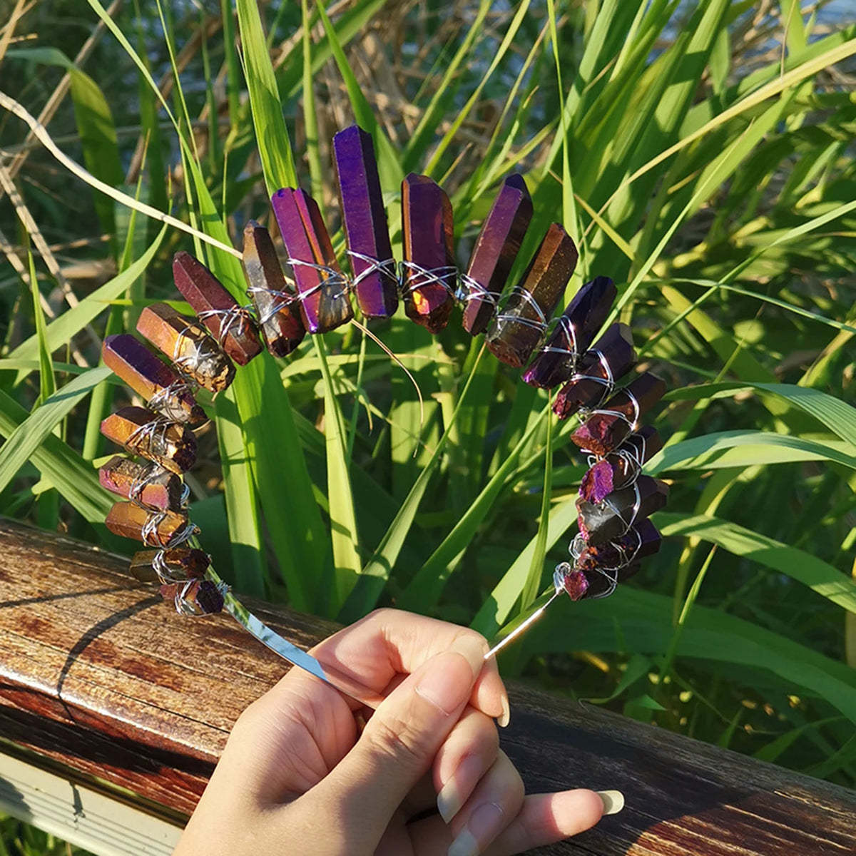 Goddess Crowns Raw Crystal Quartz Tiara Headbands