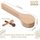 Wood Carving Spoon Blanks Carve Your Own Spoon Beech and Walnut DIY Wood Crafts Wood 5/10 PCS