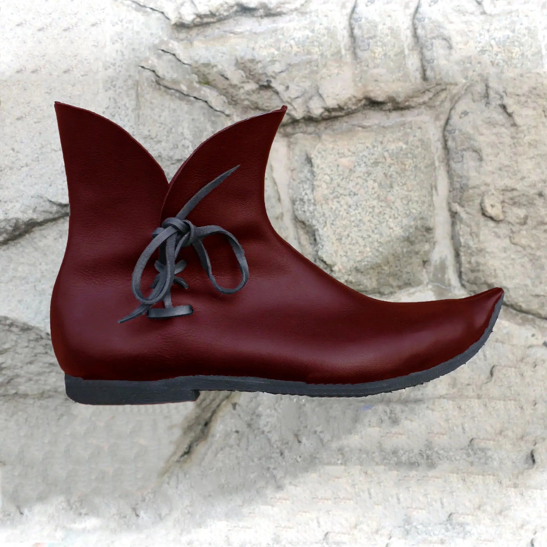 Pointy Crakows Medieval Faux Leather Poulaine For Nobles