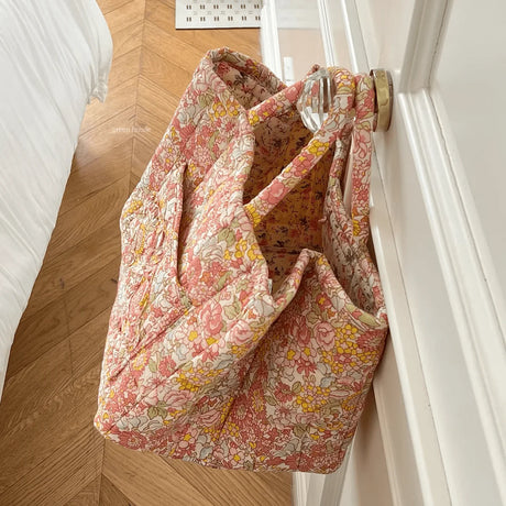 Floral Quilted Fabric Storage Bins with Handles Multi-Compartment Organiser William Morris