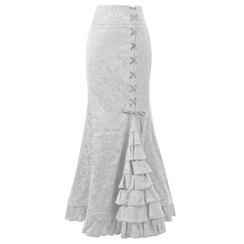 Gothic Long Steampunk Trumpet Skirts