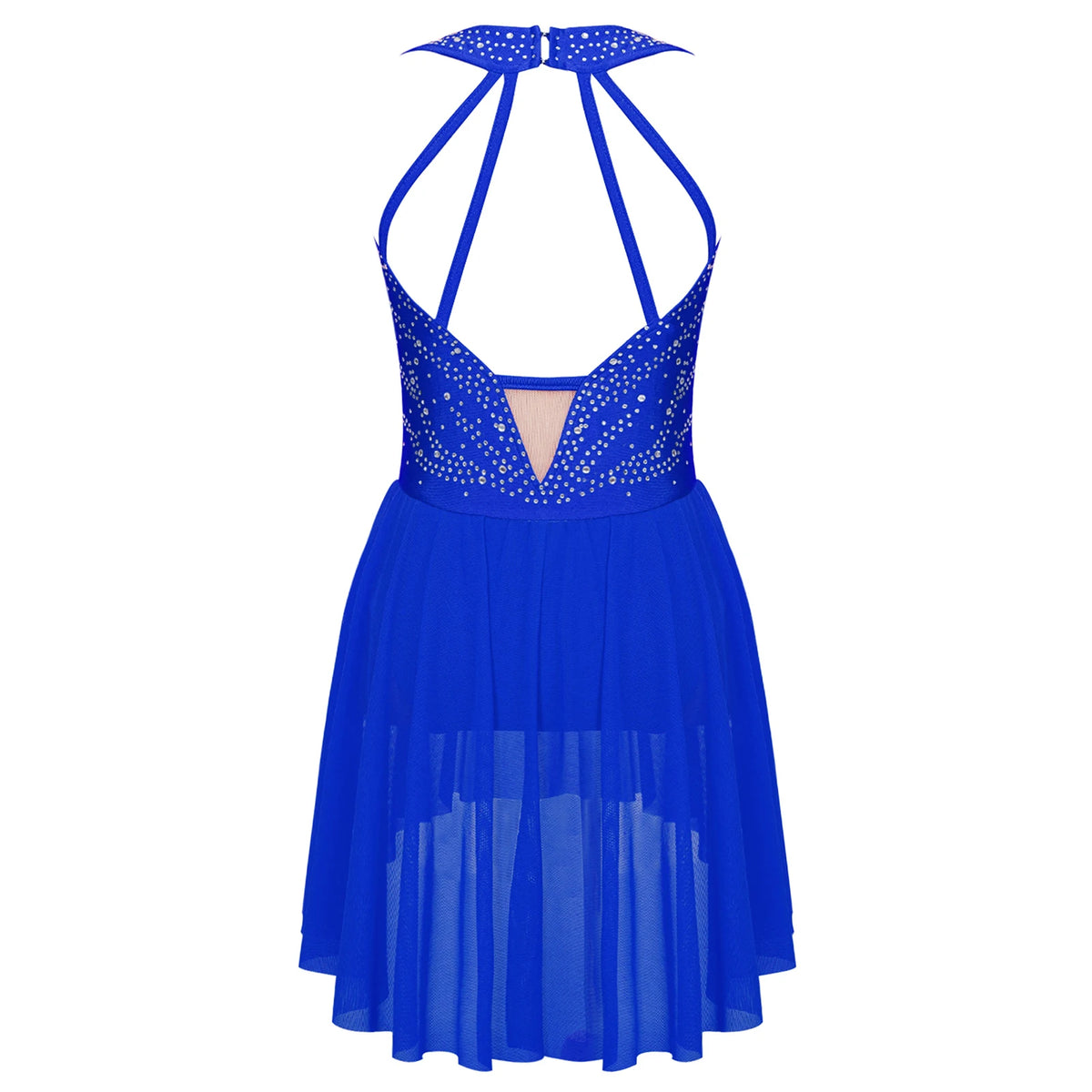 Girls Rhinestone Modern Contemporary Dance Ballet Dress Leotard Costume