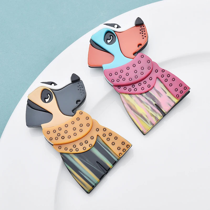 Stylin' Doggo Acrylic Brooch