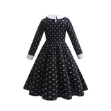 Wednesday Addams Cosplay Costume for Girls Halloween Book Week 3-12 Years