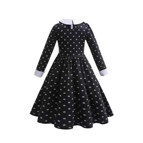 Wednesday Addams Cosplay Costume for Girls Halloween Book Week 3-12 Years