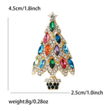 Christmas Tree Brooches Sparkling Rhinestone