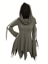 Goblincore Ragged Grunge Hooded Top