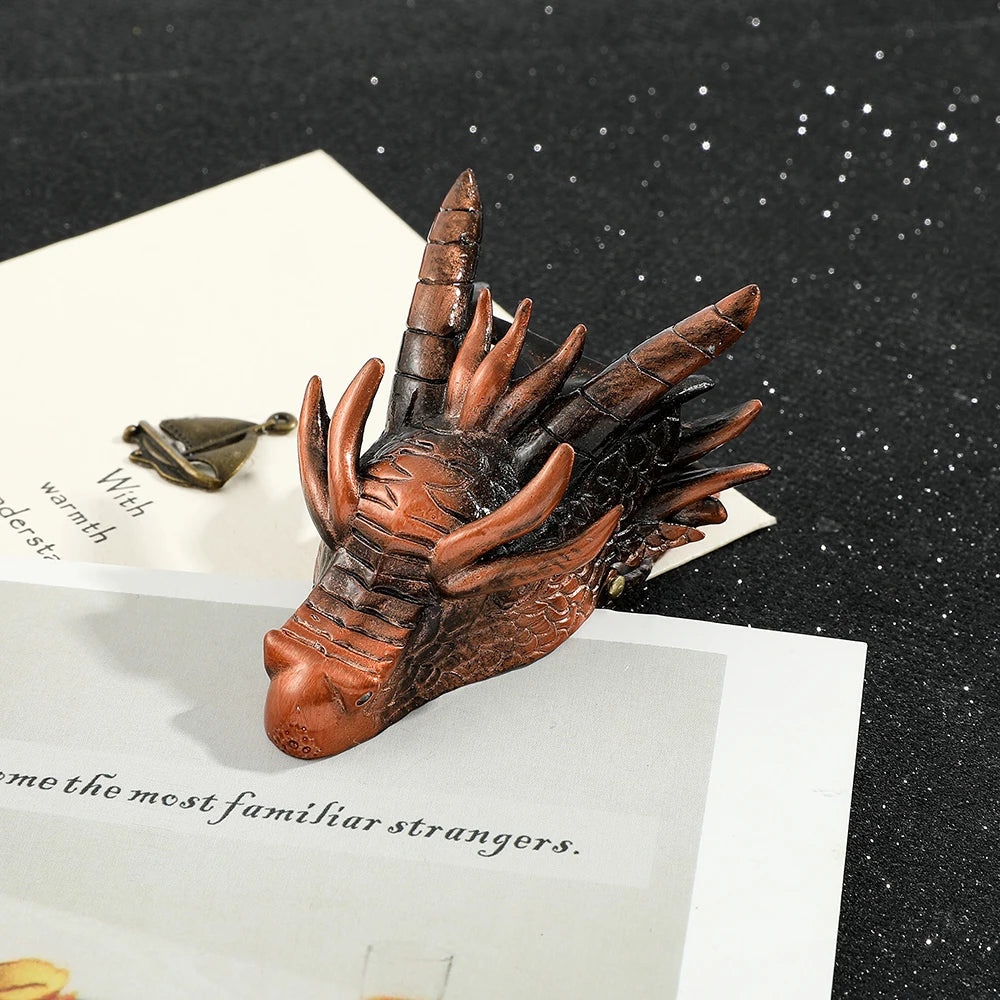 Dragon Head Metal Bookmarks for Book Lovers