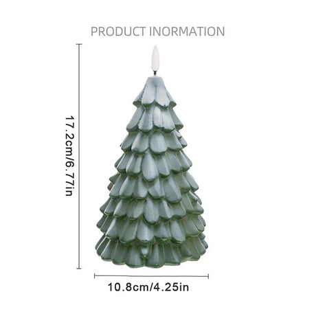 Christmas Tree Shaped Flameless LED Candles Battery Operated