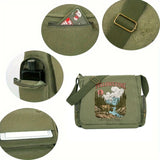 Yellowstone Print Canvas Shoulder Bag Crossbody Messenger Bag