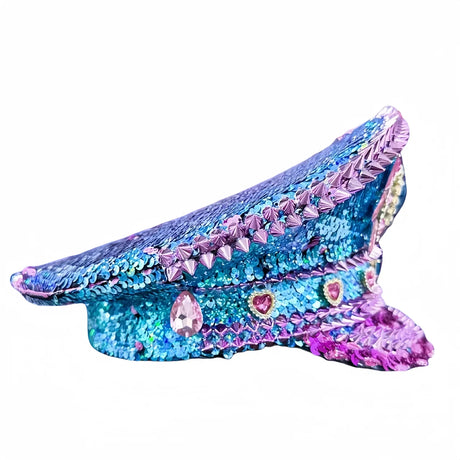 Spectacular Festival Rhinestone Captain Hat Military Cap