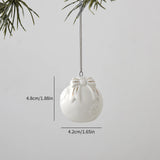White Ceramic Christmas Tree Ornaments Snowman Reindeer Xmas Hanging Decor
