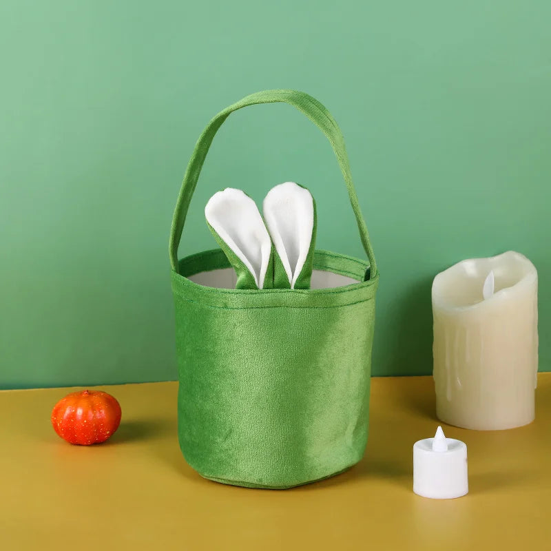 Velvety Easter Egg Hunt Rabbit Bags