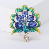 Enamel Peacock Brooches