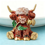 Highland Cow Brooches