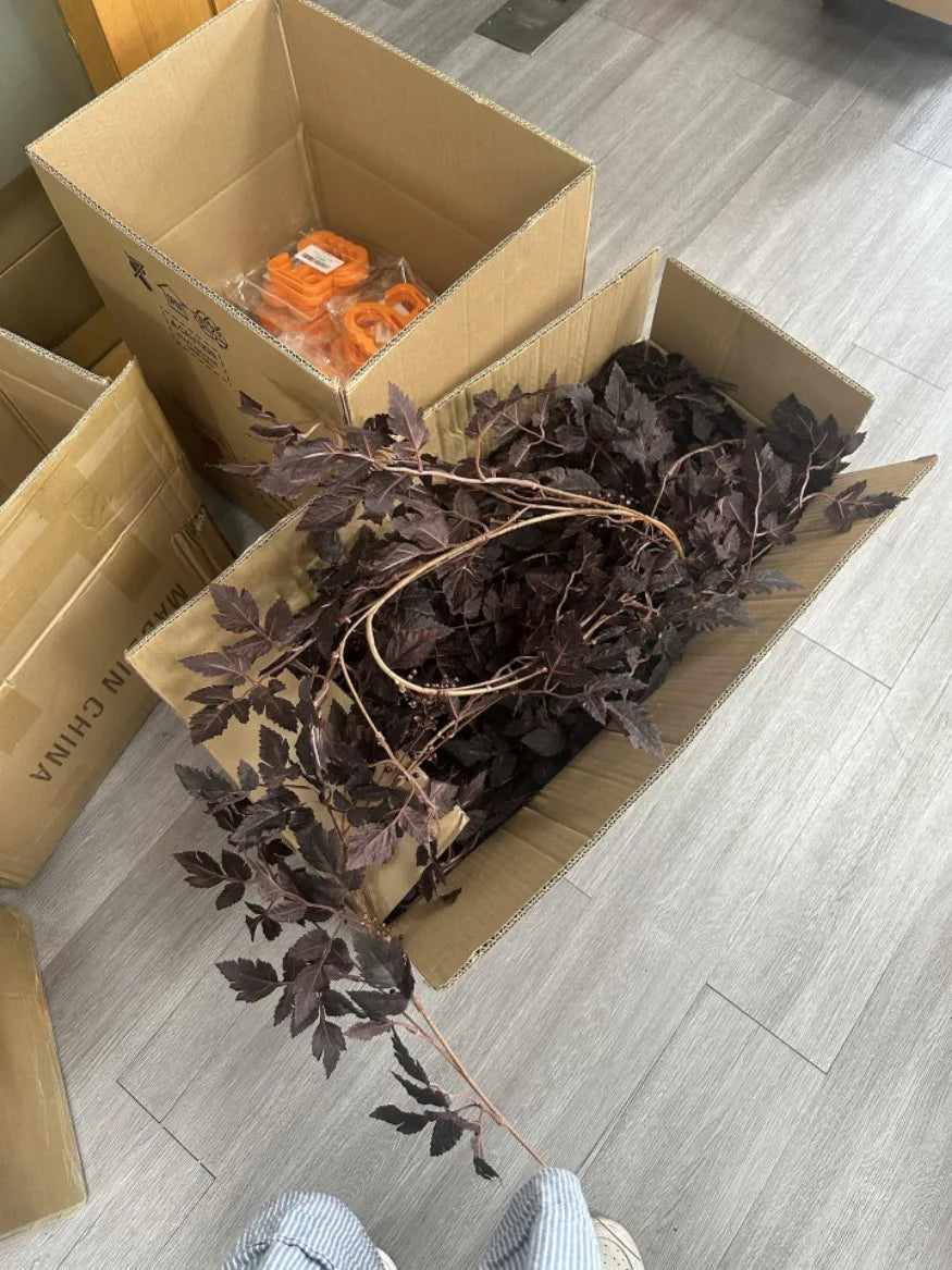 Artificial Foliage Black Hanging Vine Gothic DIY Fake Plant For Halloween Decoration
