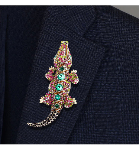 Crocodile Pendant Brooch Pin