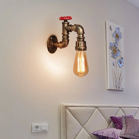 Industrial Water Pipe Wall Lights Lamp Sconce Lighting