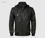 Woodsman PU Leather Jacket Cashmere Fleece Lined Hoodies