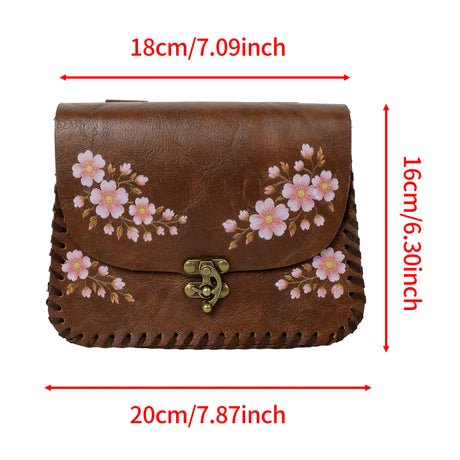 Spring Cherry Blossom Faux Leather Belt Bag Medieval Cosplay