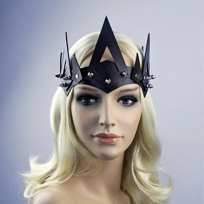 PU Leather Gothic Punk Crowns