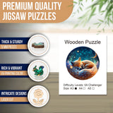 Sleeping Fox Wooden Jigsaw Puzzle