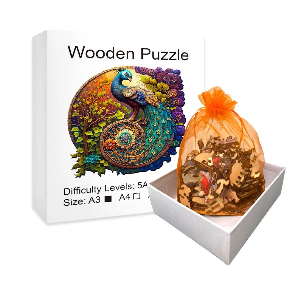 Peacock Wooden Jigsaw Puzzle