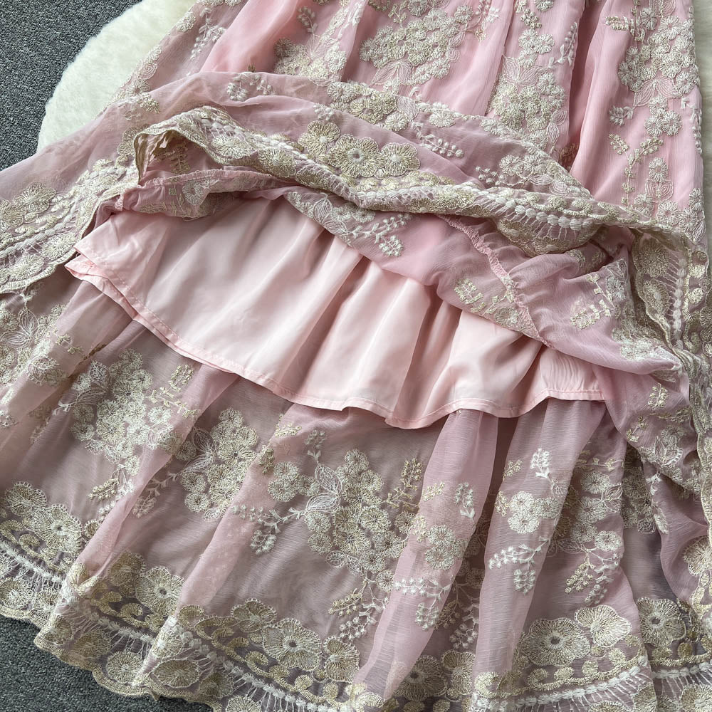 Lilou's Vintage French Inspired Lace Embroidery Sundress