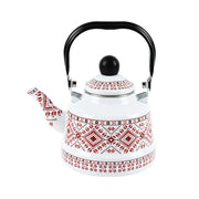 Enamel Tea Kettle 1.1L, 17L or 2.5L Stove Top Tea Pot No Whistling