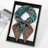 Paisley Print Scarf Square Bandana Neckerchief Hair Ribbon Headband Hair Accessories