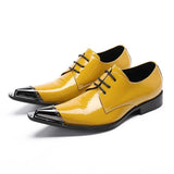 Crystal Blue Waters Real Leather Mens Oxford Pointed Toe Dress Shoes